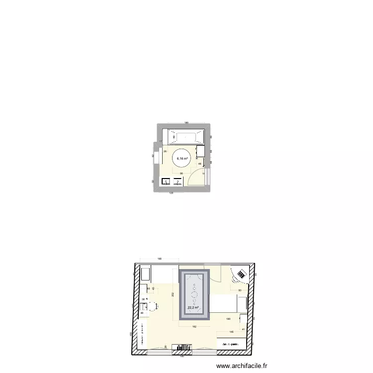 agencement ex sage 1/20. Plan de 