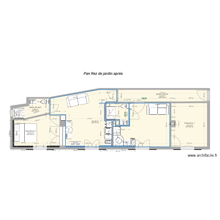 MAKRAM 6.5 coin cuisine. Plan de 7 pièces et 74 m2