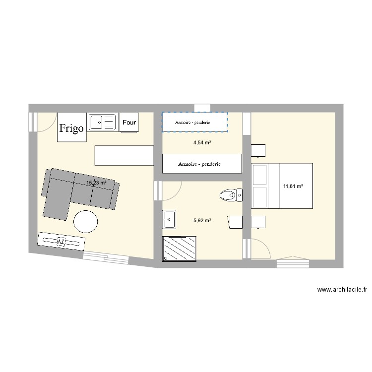 studio lea 1. Plan de 0 pièce et 0 m2