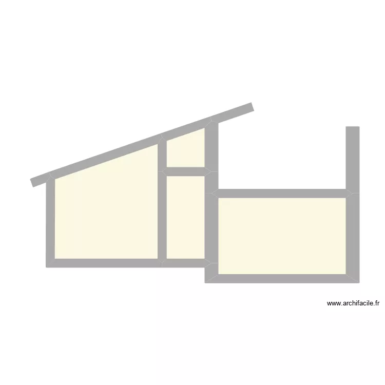 coupe couloir chambre. Plan de 