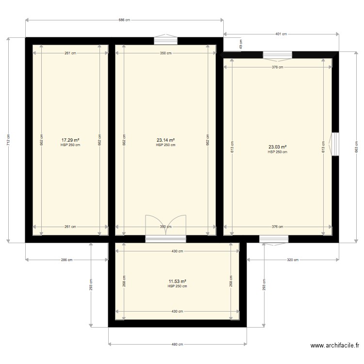 etage 1 plan projet 1. Plan de 0 pièce et 0 m2