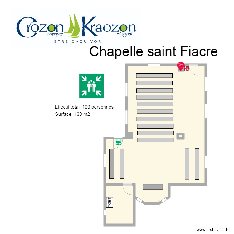 Chapelle saint fiacre. Plan de 0 pièce et 0 m2