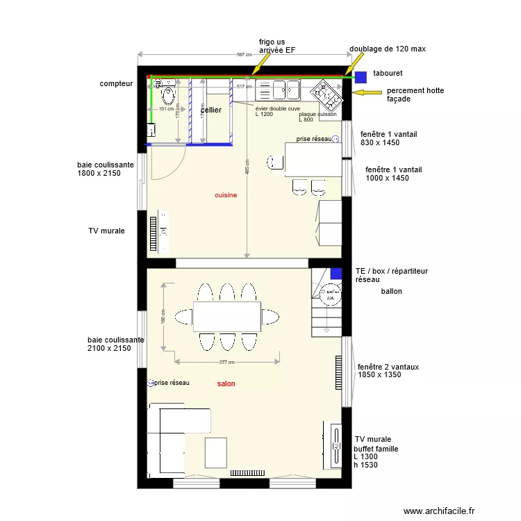 Tramoyes rdc V2. Plan de 
