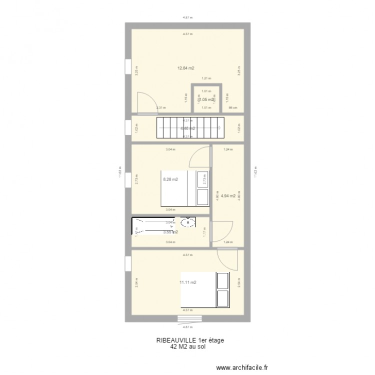 RIBEAUVILLE plan de masse étage. Plan de 0 pièce et 0 m2