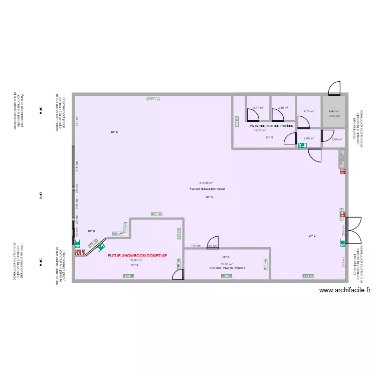 DOMETVIE AVANT TRAVAUX. Plan de 