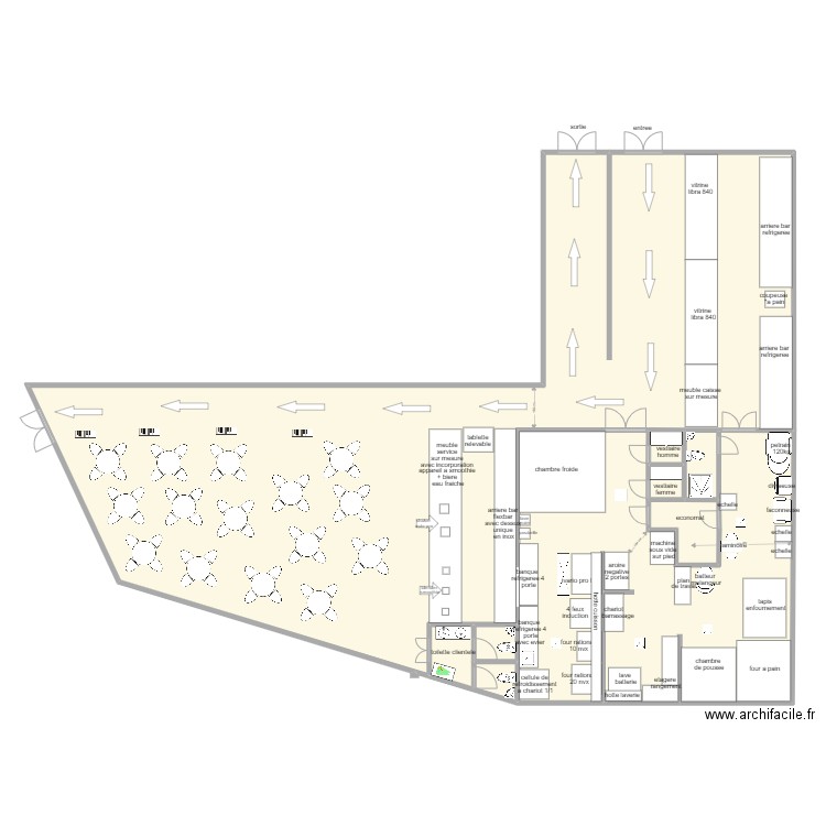 projet chambery. Plan de 8 pièces et 342 m2