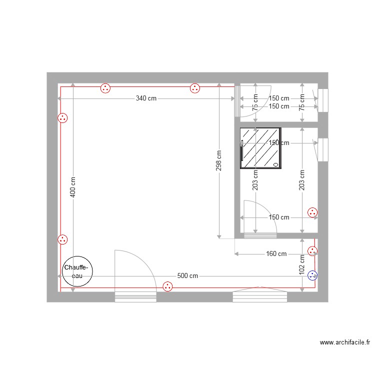 Chalet electricité. Plan de 0 pièce et 0 m2