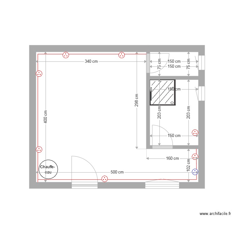 Chalet electricité. Plan de 0 pièce et 0 m2