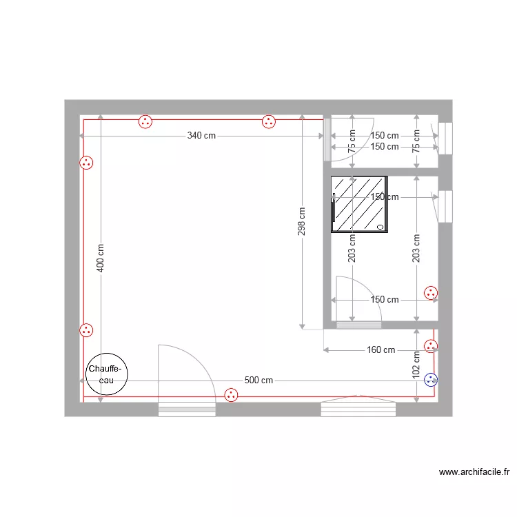 Chalet electricit&eacute;. Plan de 