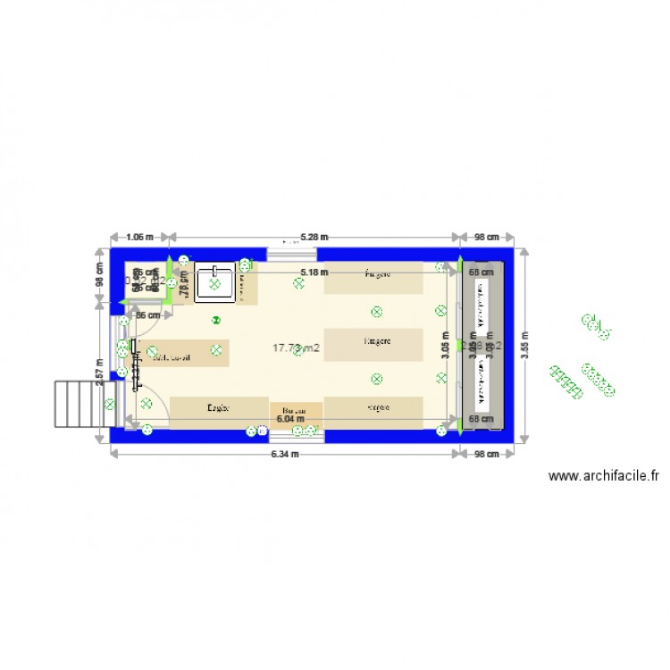 Plan 1 mm sous sol avant meubles. Plan de 0 pièce et 0 m2