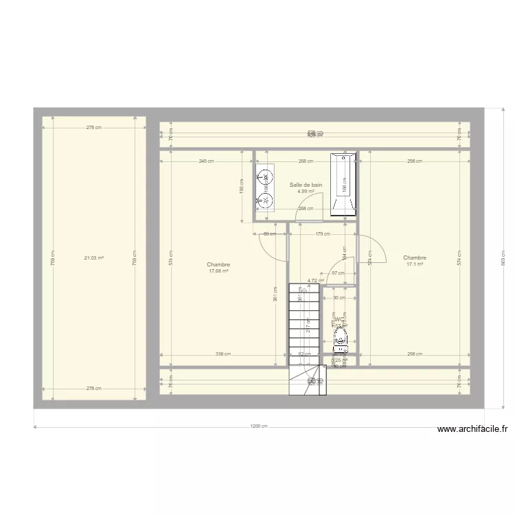 seillier etage. Plan de 