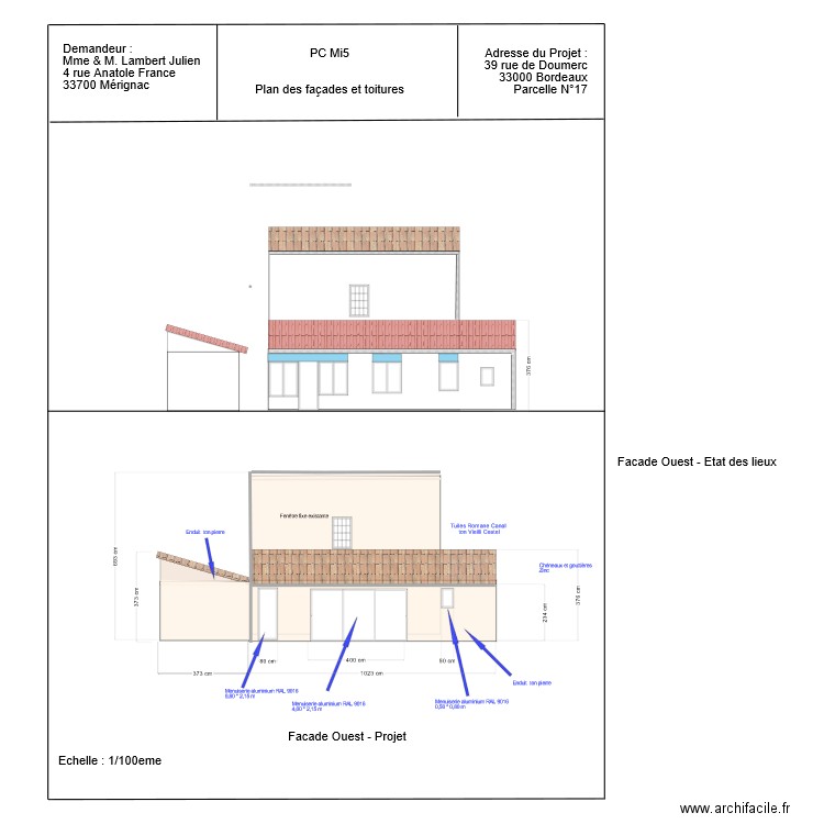 Déclaration Préalable Saint Aubin de Médoc V2. Plan de 0 pièce et 0 m2