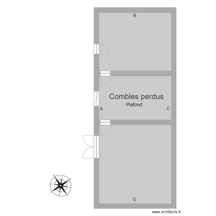 croquis combles dependance 1. Plan de 0 pièce et 0 m2