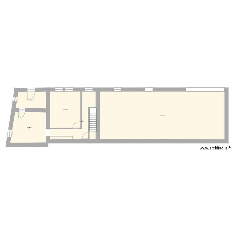 etat actuel rez de chaussee. Plan de 0 pièce et 0 m2