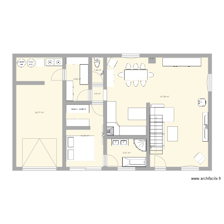 MAISON PROJET. Plan de 0 pièce et 0 m2