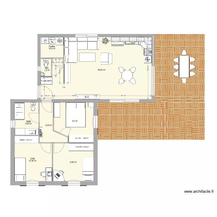 Maison reduite 2. Plan de 