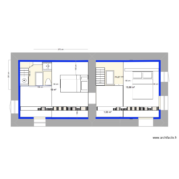 PM N1cuisine avec esc semi héli P OUEST. Plan de 0 pièce et 0 m2