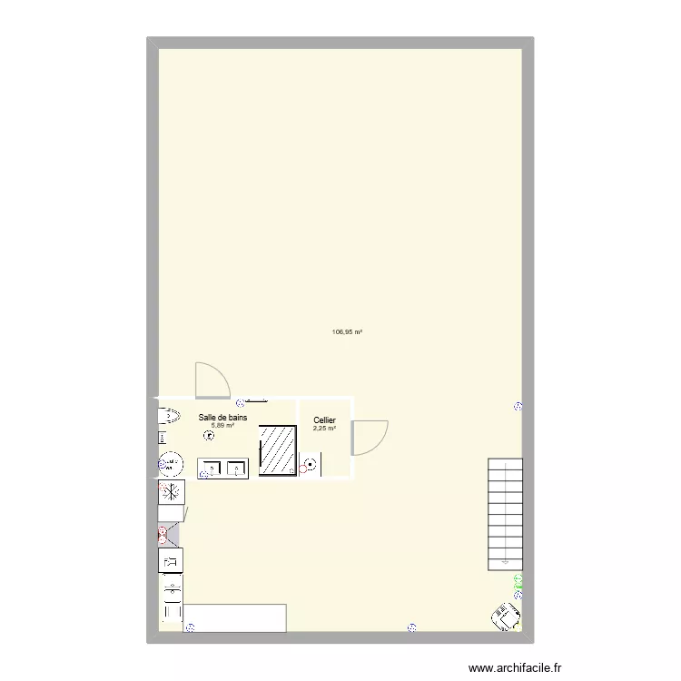 Electricit&eacute; habitation Atelier. Plan de 