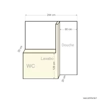 salle de douche &eacute;tage