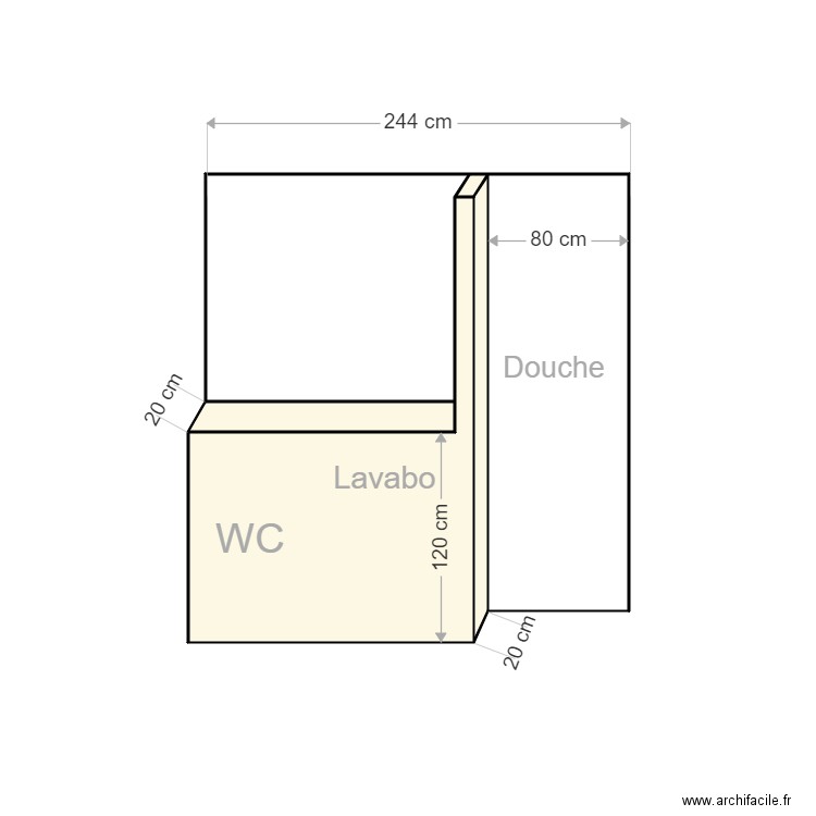 salle de douche étage. Plan de 0 pièce et 0 m2