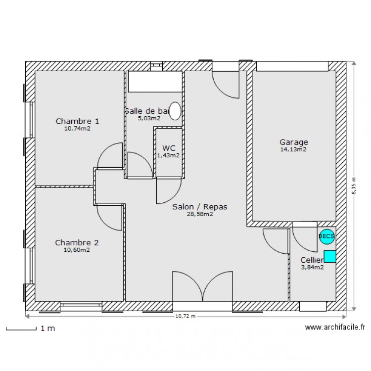 Projet DAVIS CPA. Plan de 0 pièce et 0 m2