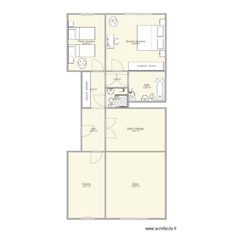 Saphir 1030 Apres. Plan de 0 pièce et 0 m2