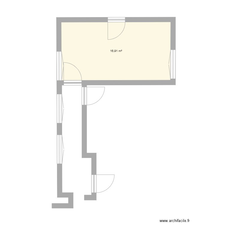 ram 2 meuble diff. Plan de 1 pièce et 17 m2