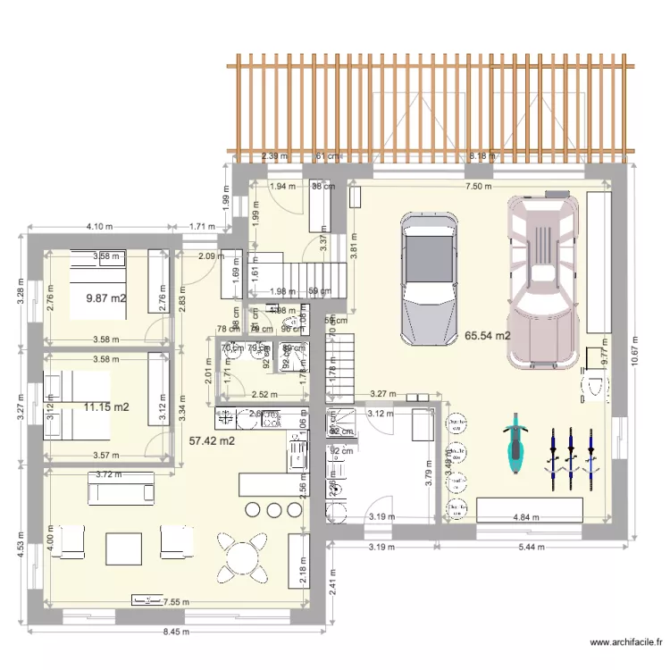 projet1 studio garage Etage. Plan de 