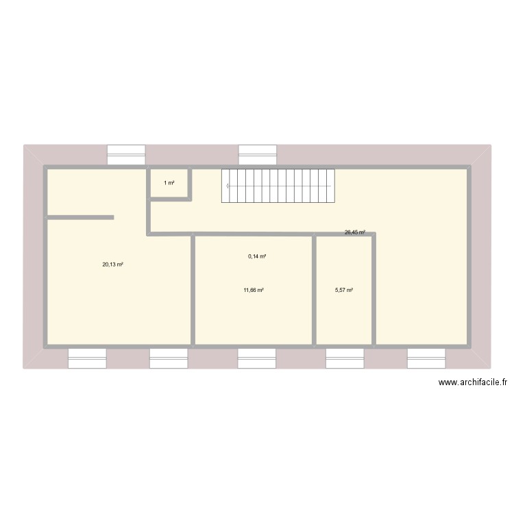 1er étage VIDE. Plan de 0 pièce et 0 m2