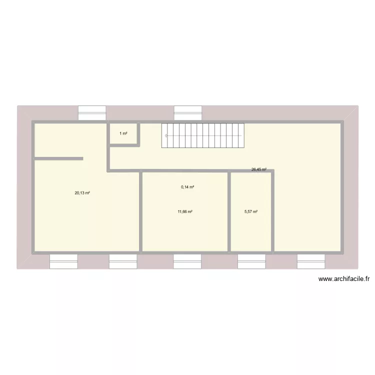 1er &eacute;tage VIDE. Plan de 