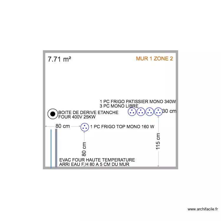 MUR 1 ZONE 2 . Plan de 