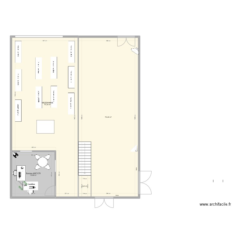 Gérardmer mezzanine. Plan de 4 pièces et 167 m2