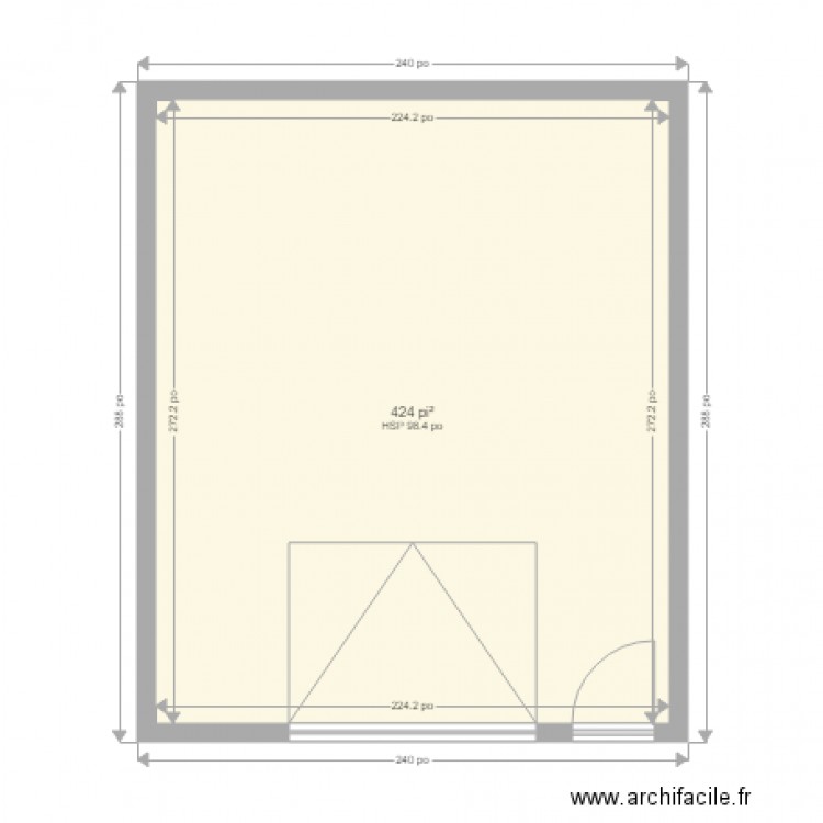 garage louis thomas savard . Plan de 1 pièce et 39 m2