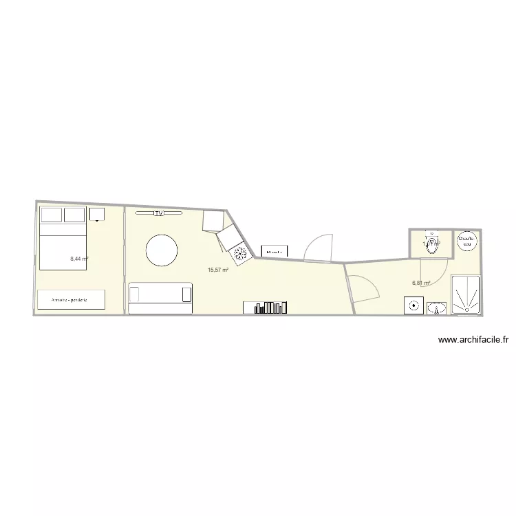 Studio. Plan de 