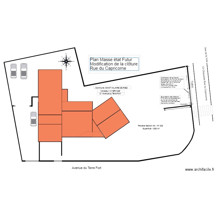 Plan Masse état Futur Capricorne. Plan de 0 pièce et 0 m2