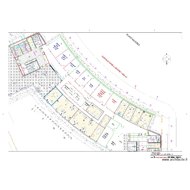 Ravezies v4 porte coupe feu. Plan de 0 pièce et 0 m2