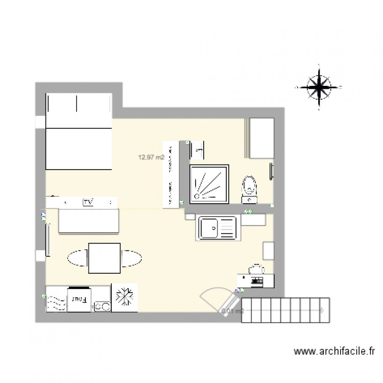 plan appartement 26 m2