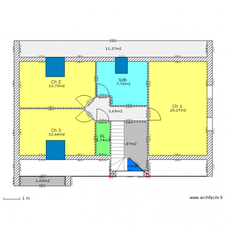 POTIER ETAGE. Plan de 0 pièce et 0 m2