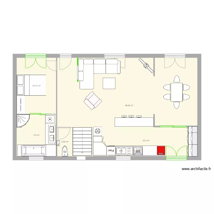 Plan maison Biba RDC V3  . Plan de 