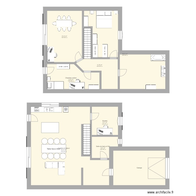 Maison v1. Plan de 0 pièce et 0 m2