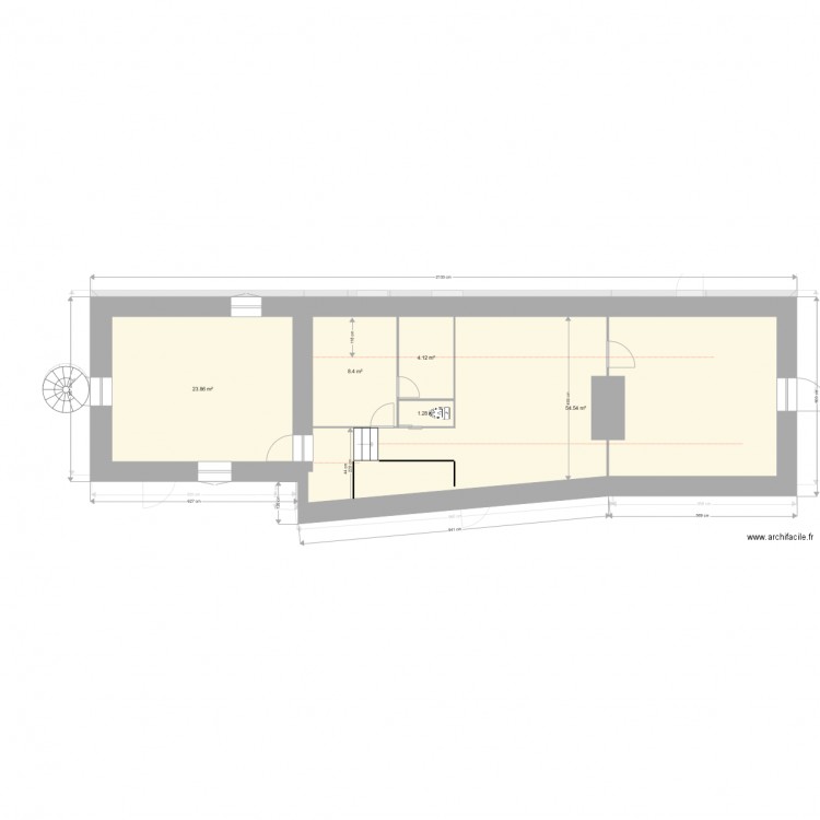 V1 les fleurs projet meublé. Plan de 0 pièce et 0 m2