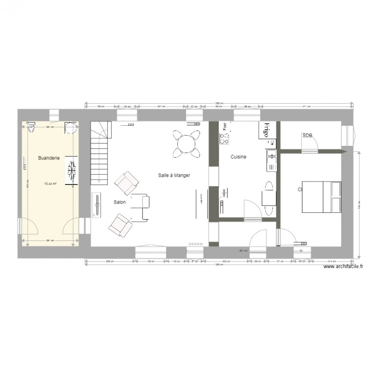 Rénovation DOUNIA avec mobilier. Plan de 0 pièce et 0 m2