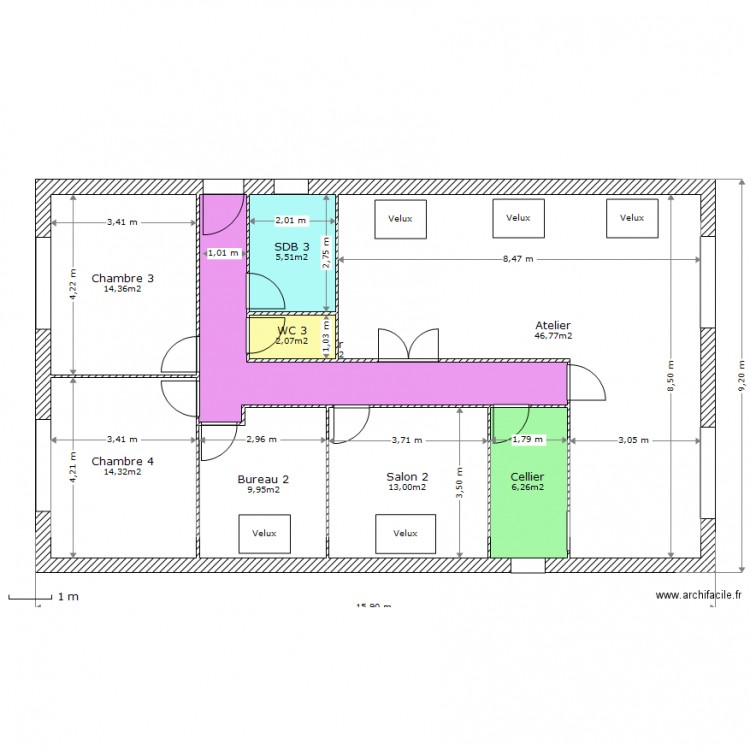 JS Construction Etage. Plan de 0 pièce et 0 m2