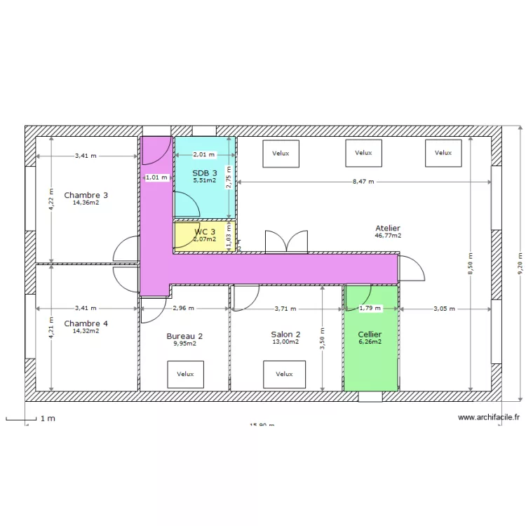 JS Construction Etage. Plan de 