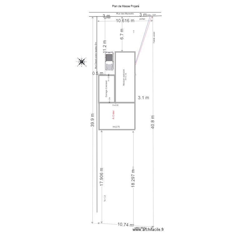 Plan De Masse. Plan de 0 pièce et 0 m2