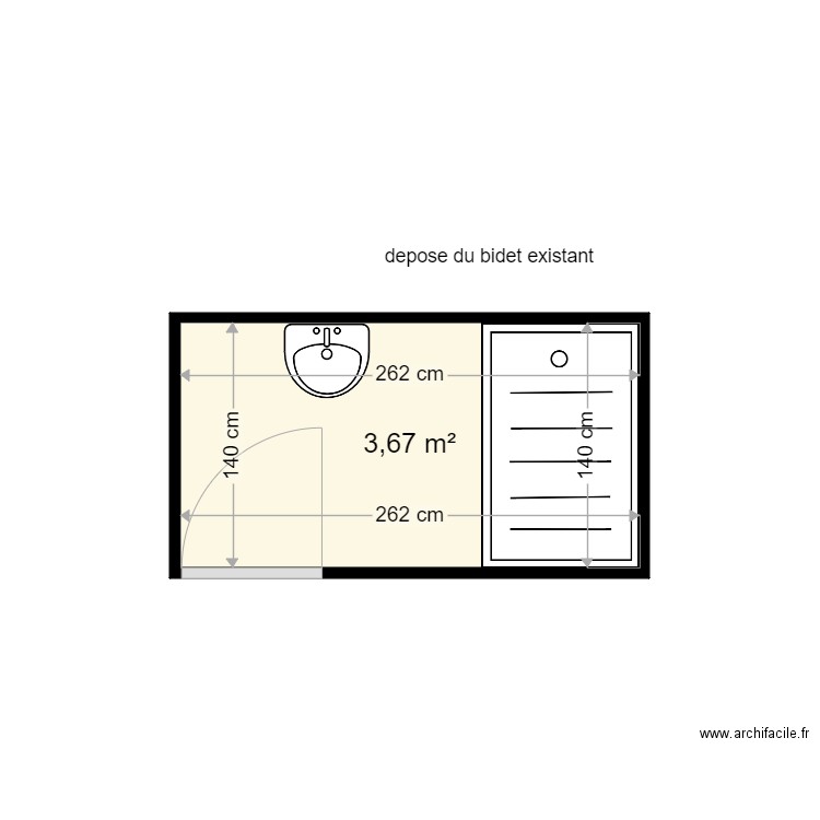 DANGER JOSETTE . Plan de 1 pièce et 4 m2