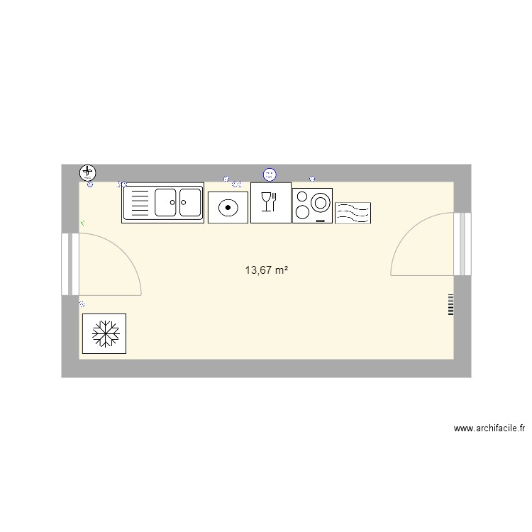 Cuisine. Plan de 0 pièce et 0 m2