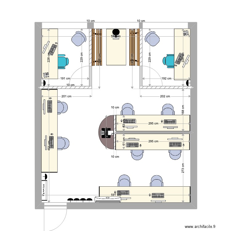 Bureau-nouveau-2. Plan de 1 pièce et 39 m2