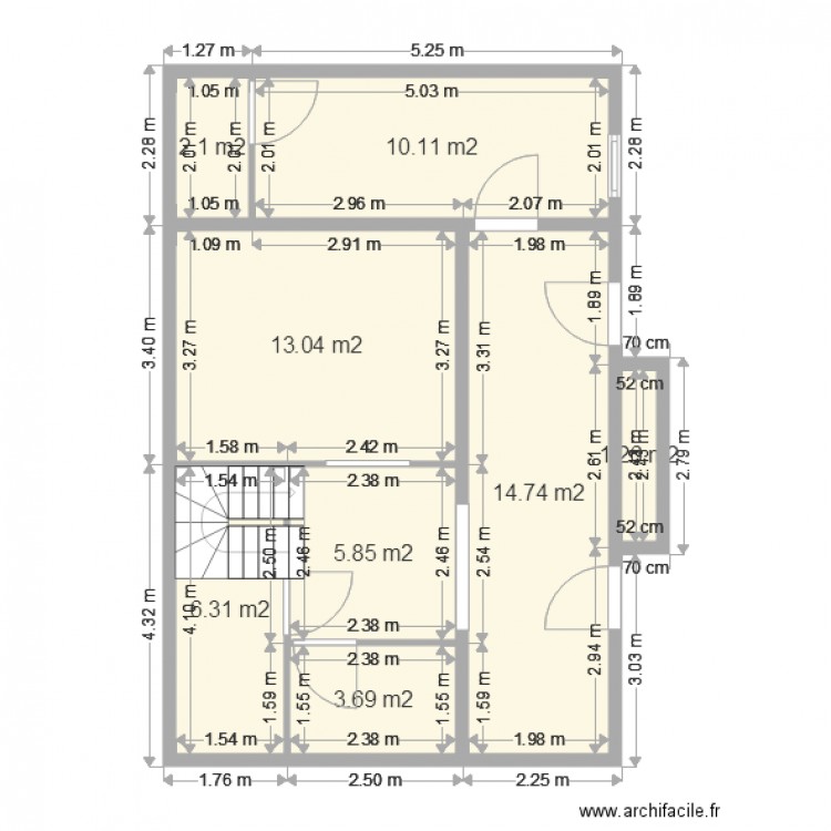 Maison actuelle. Plan de 0 pièce et 0 m2