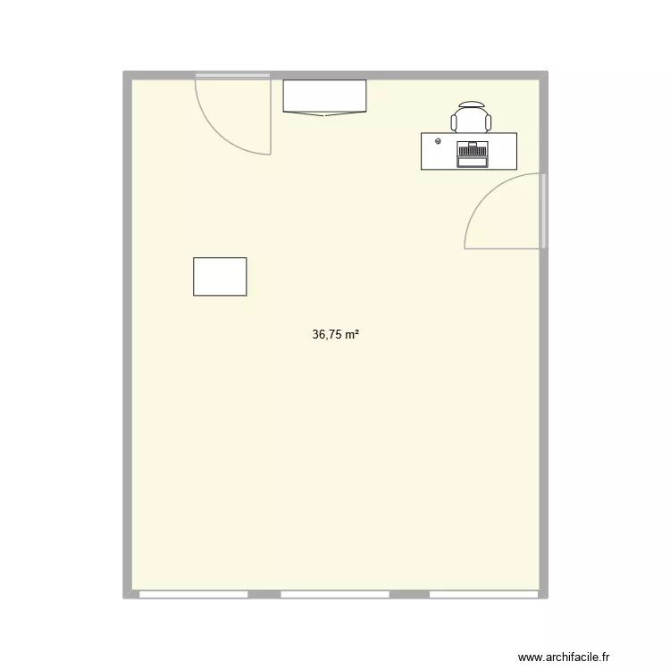 2026_09 Plan Salle Picolo. Plan de 1 Pièce et 37 m²